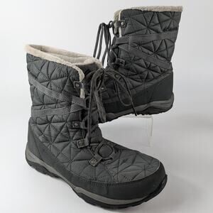 Columbia Womens Sz10 Snow Boots Loveland Mid Thermal Black Waterproof Techlite
